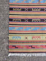LARGE INDIAN WOOL KILIM RUG
