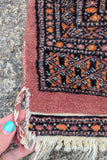 GORGEOUS RUST ORANGE WOOL RUG/ RUNNER