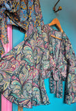 RECYCLED SARI SILK BELL SLEEVE TOPS