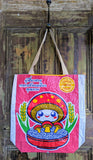 RECYCLED RICE SACK LARGE SHOPPER BAG