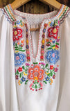 1970s EMBROIDERED BLOUSE- 10