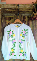 CUTE WHITE EMBROIDERED CARDIGAN- 12