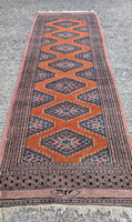 GORGEOUS RUST ORANGE WOOL RUG/ RUNNER