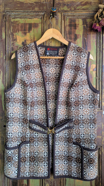 BROWN WELSH WOOL WAISTCOAT