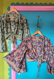 RECYCLED SARI SILK BELL SLEEVE TOPS