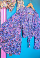 RECYCLED SARI SILK BELL SLEEVE TOPS