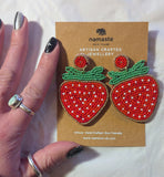 BEADED FRUIT EARRINGS