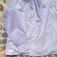 PURPLE POLKA DOT PUSSY BOW BLOUSE- 14/16