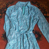 BLUE VINTAGE DRESS- approx 16/18