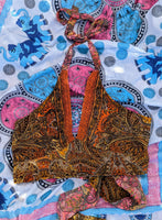 RECYCLED SARI SILK REVERSIBLE HALTER TOPS