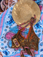 RECYCLED SARI SILK REVERSIBLE HALTER TOPS