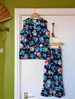 1970s VINTAGE DEADSTOCK FLOWER POWER 2 PIECE SUITS