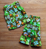 1970s VINTAGE DEADSTOCK FLOWER POWER 2 PIECE SUITS