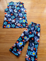 1970s VINTAGE DEADSTOCK FLOWER POWER 2 PIECE SUITS