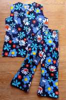 1970s VINTAGE DEADSTOCK FLOWER POWER 2 PIECE SUITS