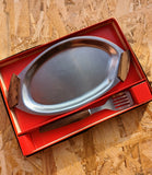 STAINLESS STEEL SERVING TRAY & SPOON- sale