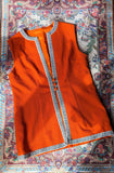 AMAZING ORANGE LONG WAISTCOAT- 14