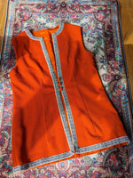 AMAZING ORANGE LONG WAISTCOAT- 14