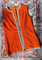 AMAZING ORANGE LONG WAISTCOAT- 14