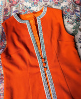 AMAZING ORANGE LONG WAISTCOAT- 14